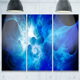 fractal blue smoke wallpaper floral digital art canvas print PT8110