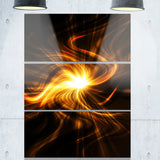 explosion of fire in black abstract digital art canvas print PT8187