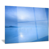 blue water surface in morning seascape photo canvas print PT8202