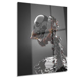 skull in liquid portrait digital art canvas print PT8236