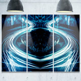 blue light trails abstract digital art canvas print PT8253