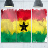 ghana flag illustration flag painting canvas print  PT8259