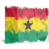 ghana flag illustration flag painting canvas print  PT8259