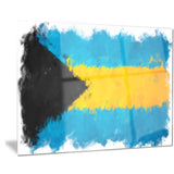 bahamas flag illustration flag painting canvas print  PT8260