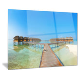 bungalows in maldives island landscape photo canvas print PT8280