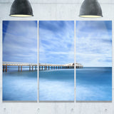 pier infinite to blue sea seascape photo canvas print PT8368