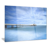 pier infinite to blue sea seascape photo canvas print PT8368