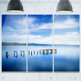 white clouds and blue sea seascape photo canvas print PT8375