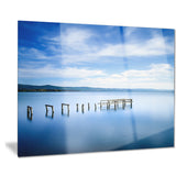 white clouds and blue sea seascape photo canvas print PT8375