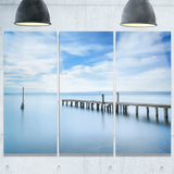 bright sky and blue sea seascape photo canvas print PT8388