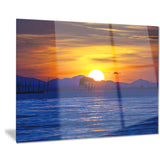 old wooden pavilion in sea seascape photo canvas print PT8398