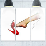 leg wearing high heel red shoe portrait digital art canvas print PT8427