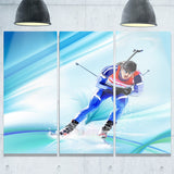 extreme male skier portrait digital art canvas art print PT8431