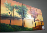 Green & Brown Tree Art Painting 1089 60x32in