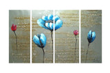 Modern Floral Art with Scribbling 1191 - 48x28in