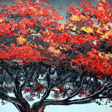 Red Tree for Relax Art Painting 1217 - 48x32in