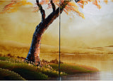 Stream Diversion Large Art Painting 1240 - 60x32in
