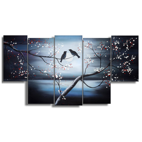 Together Forever Birds Painting 1268-3 60x32 In