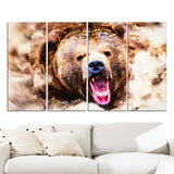 Grizzly Roar -  Large Animal Wall Art - PT2300