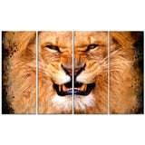Angry Lion- Animal Canvas Print PT2308