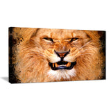 Angry Lion- Animal Canvas Print PT2308