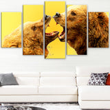 Bear Fight - Animal Canvas Print PT2315