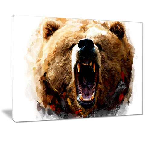 Warning Roar- Animal Canvas Print PT2318