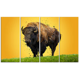 Lone Bison- Animal Canvas Print PT2326