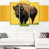 Lone Bison- Animal Canvas Print PT2326