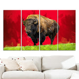 Lone Bison - Animal Canvas Print PT2327