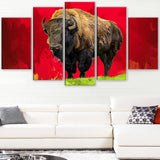 Lone Bison - Animal Canvas Print PT2327