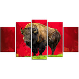 Lone Bison - Animal Canvas Print PT2327