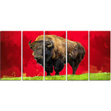 Lone Bison - Animal Canvas Print PT2327