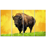 Lone Bison - Animal Canvas Print PT2328