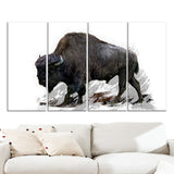 Migrating Bison- Animal Canvas Print PT2333