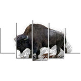 Migrating Bison- Animal Canvas Print PT2333