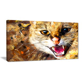 Hissing Cat- Animal Canvas Print PT2335