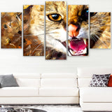 Hissing Cat- Animal Canvas Print PT2335