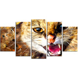 Hissing Cat- Animal Canvas Print PT2335