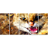 Hissing Cat- Animal Canvas Print PT2335