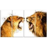 Lion Argument- Animal Canvas Print PT2336