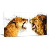 Lion Argument- Animal Canvas Print PT2336