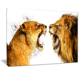 Lion Argument- Animal Canvas Print PT2336