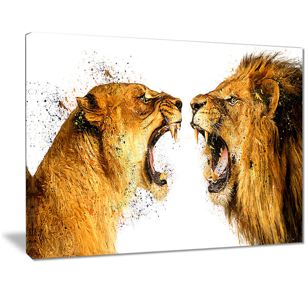 Lion Argument- Animal Canvas Print PT2336