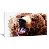 Happy Brown Bear- Animal Canvas Print PT2338