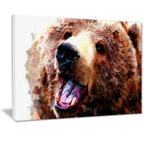 Happy Brown Bear- Animal Canvas Print PT2338