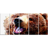 Happy Brown Bear- Animal Canvas Print PT2338