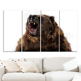 Fierce Grizzly- Animal Canvas Print PT2345