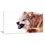 Snarling Wolf- Animal Canvas Print PT2350