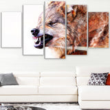 Snarling Wolf- Animal Canvas Print PT2350